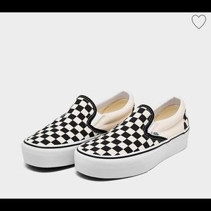 Checkered platform vans